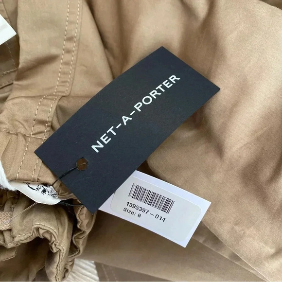 NWT The Row Antica Pant Parachute Cargo Utility Wide Leg Cotton Silk Taupe 8 - Picture 12 of 17